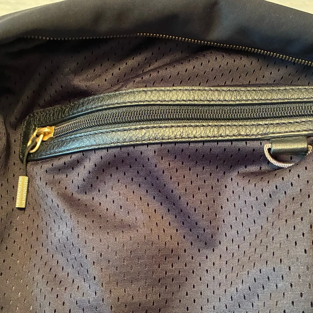 Black Men's Bag with Gold Accents
